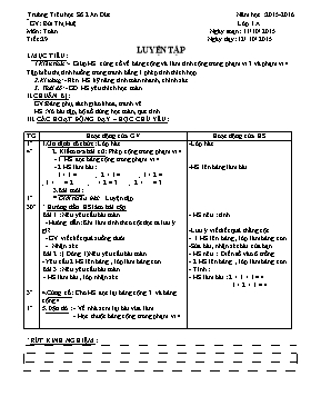 Giáo án Lớp 1 - Tuần 8 - Năm học 2015-2016